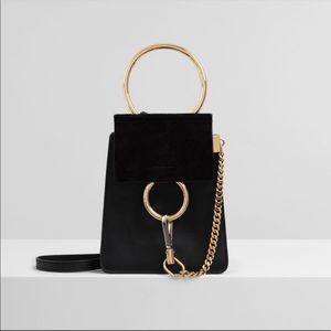 Chloe mini Faye bracelet bag in black
